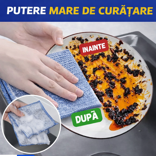 10 Lavete Abrazive + 10 GRATIS – Curățenie Fără Efort