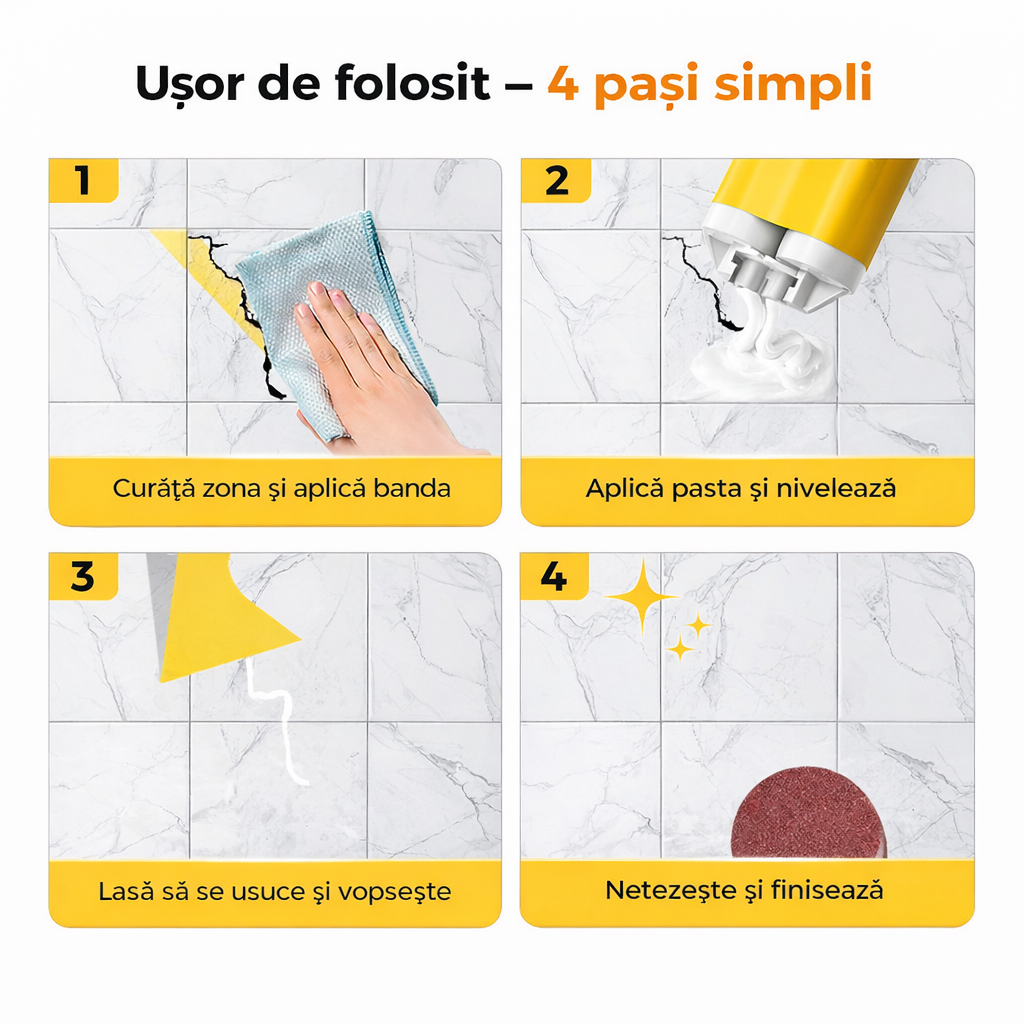 Kituri multifuncționale de reparare pentru crăpături în plăci și piatră