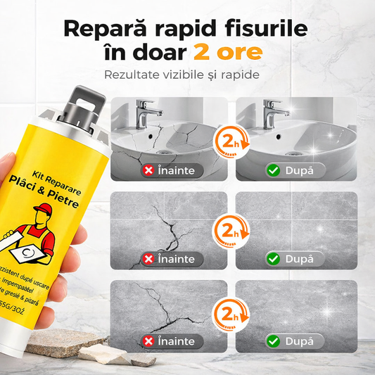 Kituri multifuncționale de reparare pentru crăpături în plăci și piatră