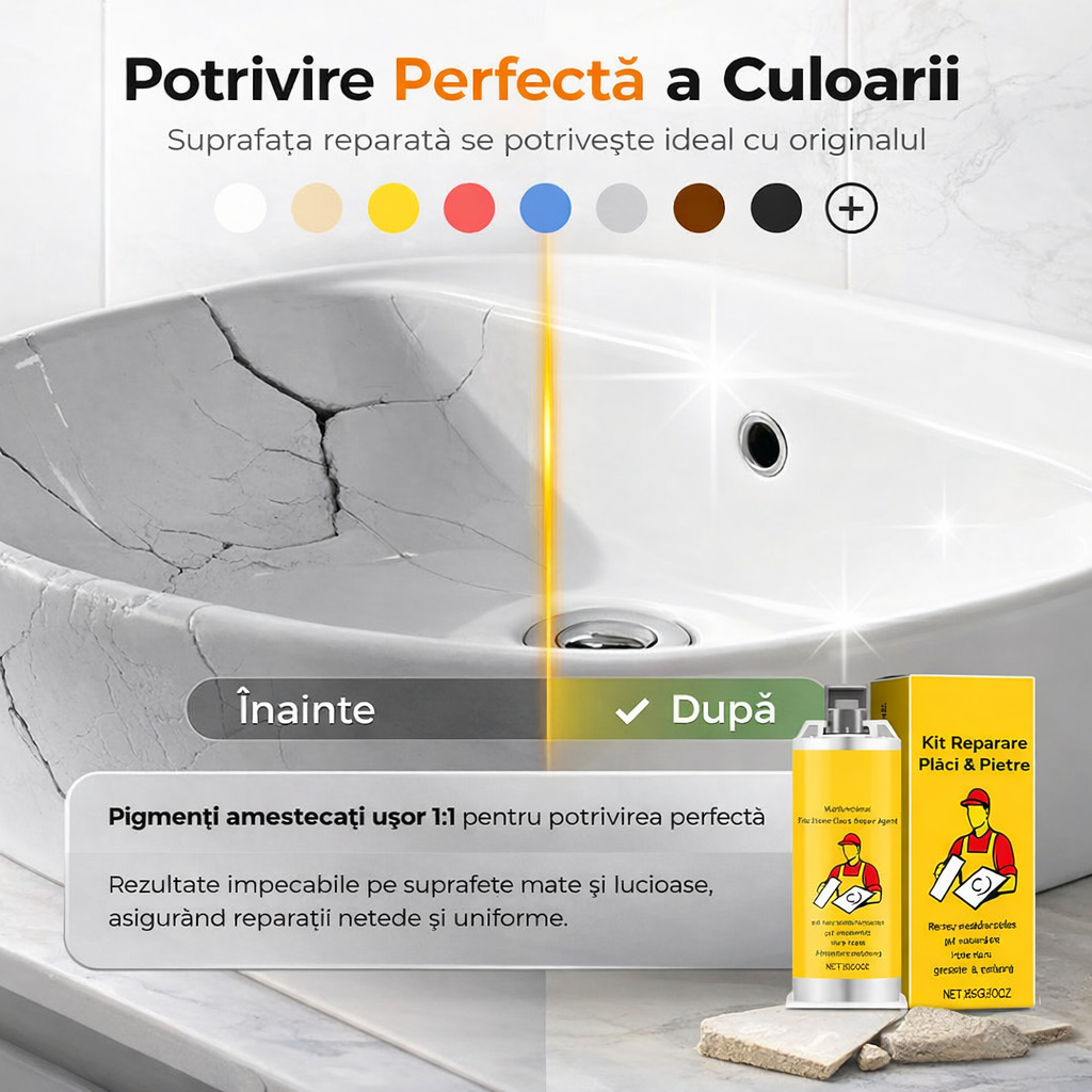Kituri multifuncționale de reparare pentru crăpături în plăci și piatră